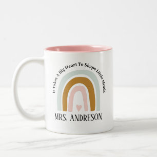Personalised Teacher Gift, Custom Teacher Gifts, Two-Tone Coffee Mug