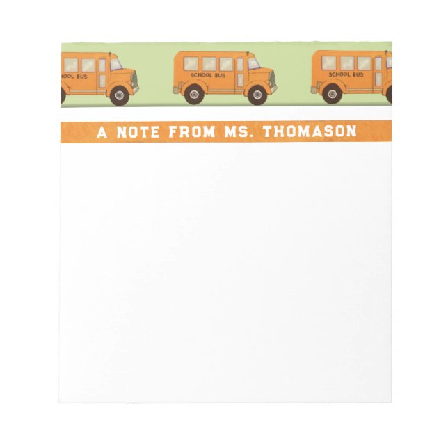 Personalised Teacher Gift Ideas Notepad (Front)