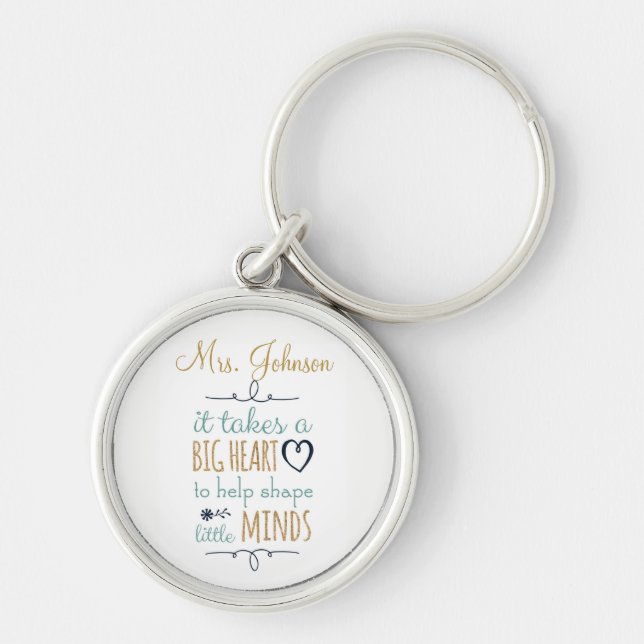 Personalised Teacher Gift Key Ring (Front)