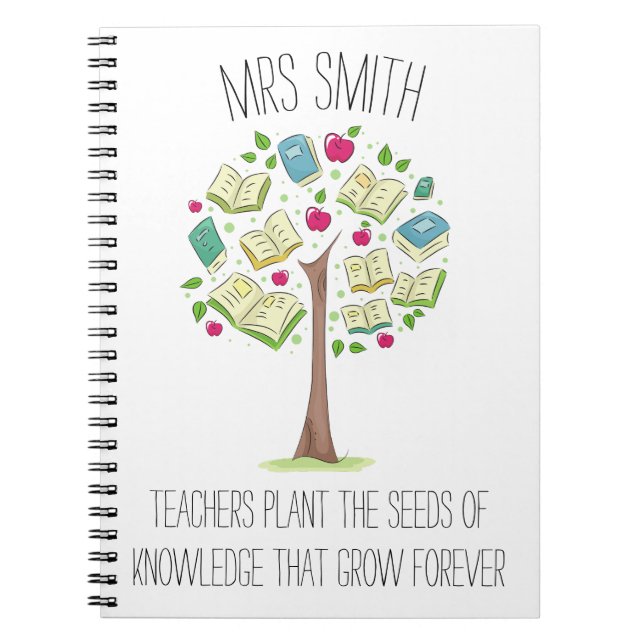 Personalised Teacher Gift Note Book (Front)