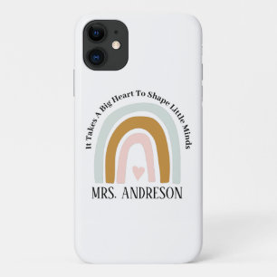 Personalised Teacher Gift, Rainbow Custom Name  iPhone 11 Case
