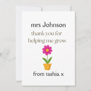 Personalised Teacher Gift, Teacher Gift, Bee Frien Thank You Card