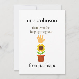 Personalised Teacher Gift, Teacher Gift, Bee Frien Thank You Card