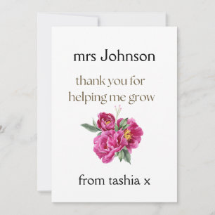Personalised Teacher Gift, Teacher Gift, Bee Frien Thank You Card