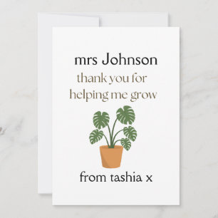 Personalised Teacher Gift, Teacher Gift, Bee Frien Thank You Card
