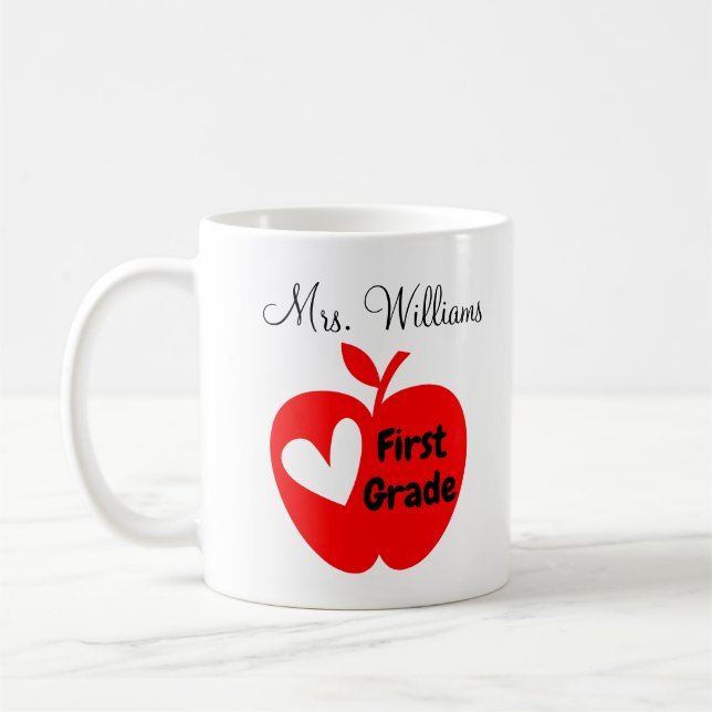 Personalised Teacher Graduation Gift Back 2 School Coffee Mug (Left)