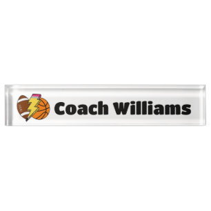 Personalised Teacher Graduation Gift New PE Coach Nameplate