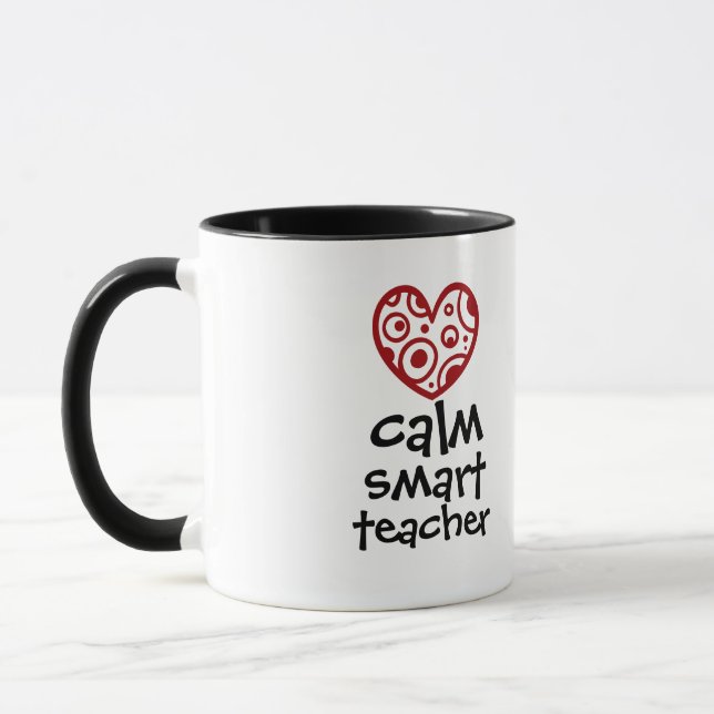 Personalised Teacher Heart Frame Appreciation Gift Mug (Left)