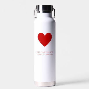 Personalised Teacher Heart Water Bottle