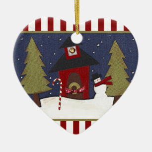 Personalised Teacher Holiday Gift Ceramic Ornament