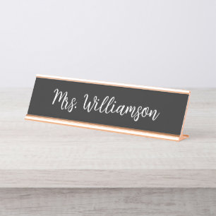 Personalised Teacher Manager Gift Office Decor Desk Name Plate