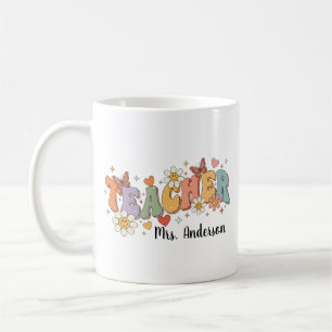 Personalised Teacher Mug, Custom Teacher Appreciat Coffee Mug