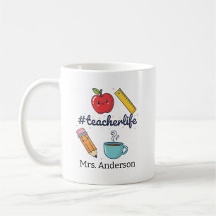 Personalised Teacher Mug, Custom Teacher Appreciat Coffee Mug