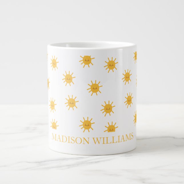 Personalised Teacher Mug | Sunshine Pattern (Front)