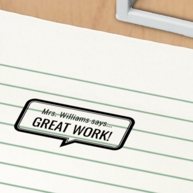 Personalised Teacher Name School Homework Grading Self-inking Stamp (Creator Uploaded)
