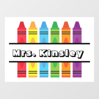 Personalised Teacher Name Window Cling