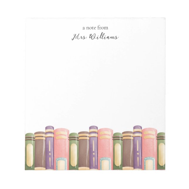 Personalised Teacher Notepad (Front)