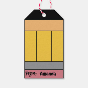 Personalised Teacher Pencil Gift Tag