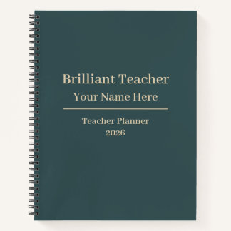 Personalised Teacher Planner Notebook 2026