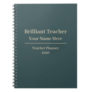 Personalised Teacher Planner Notebook 2026