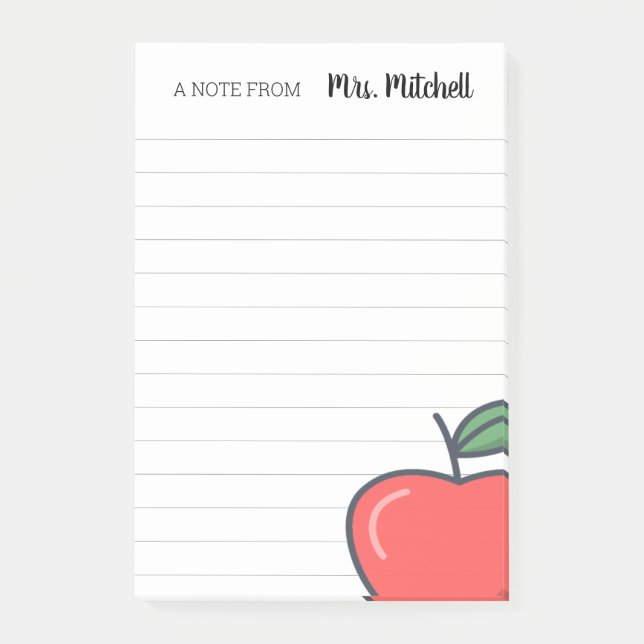 Personalised Teacher  Post-it Notes (Front)