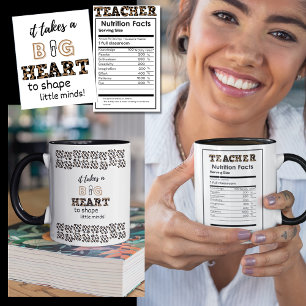 Personalised Teacher Quotes Gift Nutritional Data  Mug