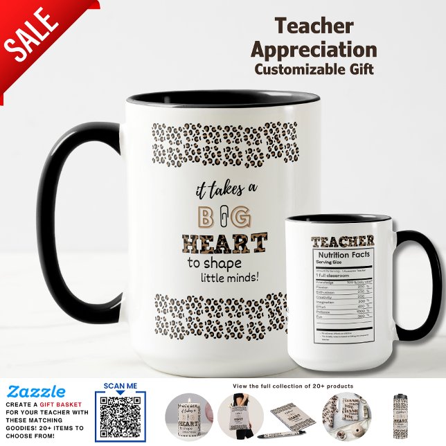 Personalised Teacher Quotes Gift Nutritional Data Two-Tone Coffee Mug (Creator Uploaded)