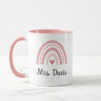 Personalised Teacher Rainbow Mug