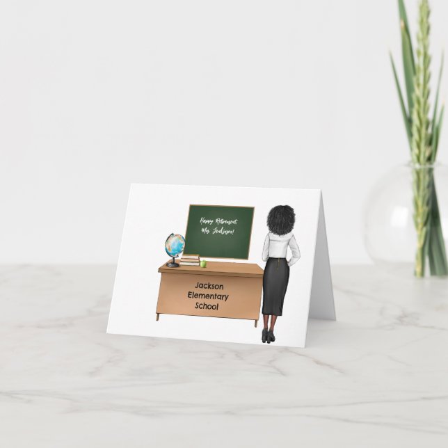 Personalised Teacher Retirement Card (Front)