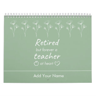 Personalised Teacher Retirement Newyear Gift  Calendar