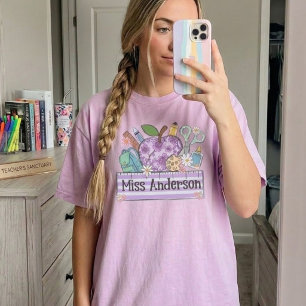 Personalised Teacher Shirt Custom Teacher Name