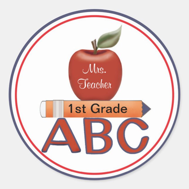 Personalised Teacher Sticker (Front)