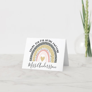 Personalised Teacher Thank You Card