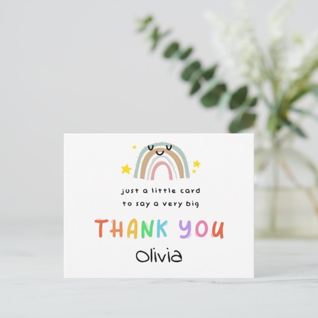 Personalised Teacher Thank You Card - Little Card  (Standing Front)