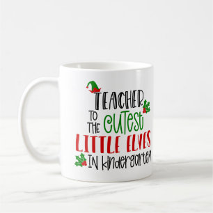 Personalised Teacher to the Cutest Elves Gift Coffee Mug