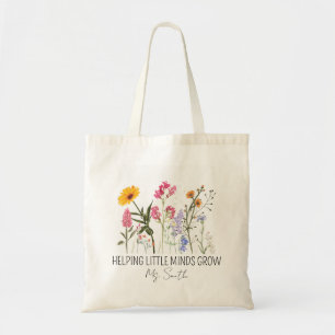 Personalised Teacher Tote Bag, Crayon Custom Tote, Bag