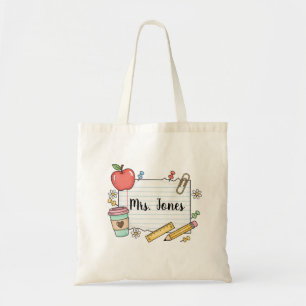 Personalised teacher Tote bag, Custom Teacher Bag