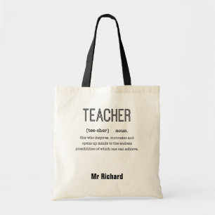 Personalised Teacher Tote Bags (Definition)