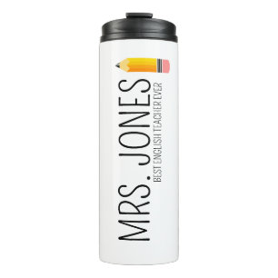 Personalised Teacher Tumbler, Custom Teacher Name Thermal Tumbler