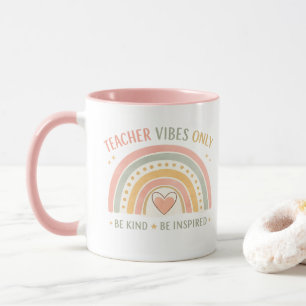 Personalised Teacher Vibes Only Mug