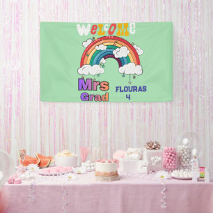 Personalised Teacher Welcome Rainbow Classroom Sig Banner