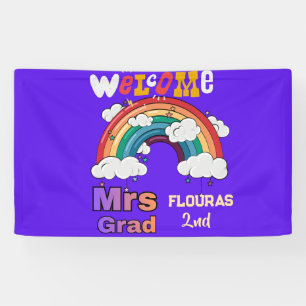 Personalised Teacher Welcome Rainbow Classroom Sig Banner