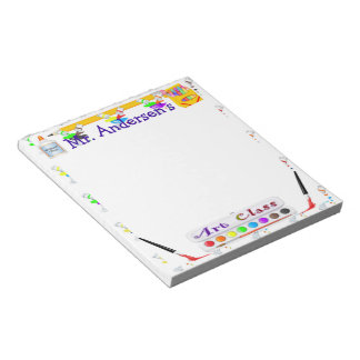Personalised Teachers Art Class Notepad