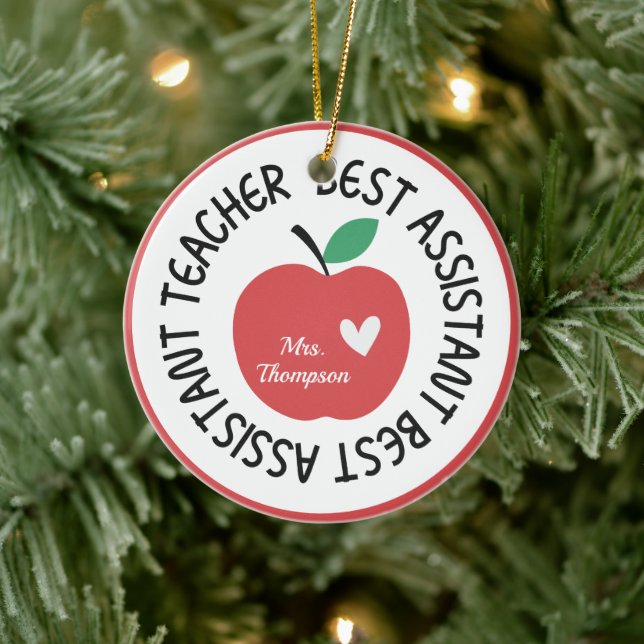 Personalised Teacher's Assistant Ornament (Tree)