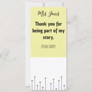 Personalised Teacher's Bookmark Holiday Card