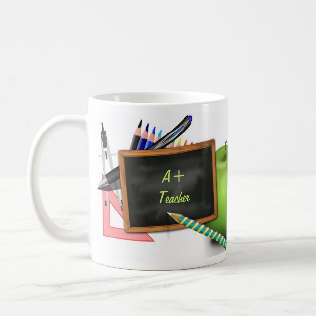 Personalised Teacher's Chalkboard Coffee Mug (Left)