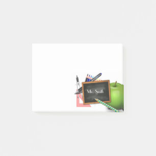 Personalised Teacher's Chalkboard Post-it Notes