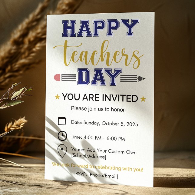 Personalised Teachers Day Invitation (Creator Uploaded)