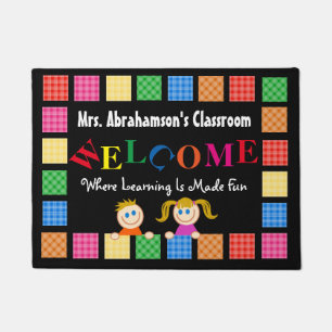 Personalised Teacher's Fun Welcome Doormat