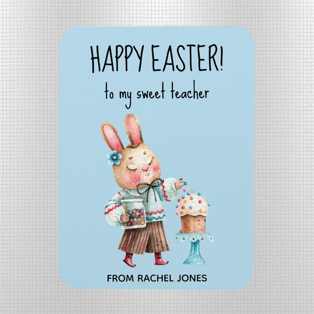 Personalised Teacher's Happy Easter Flexible Magne Magnet (Creator Uploaded)